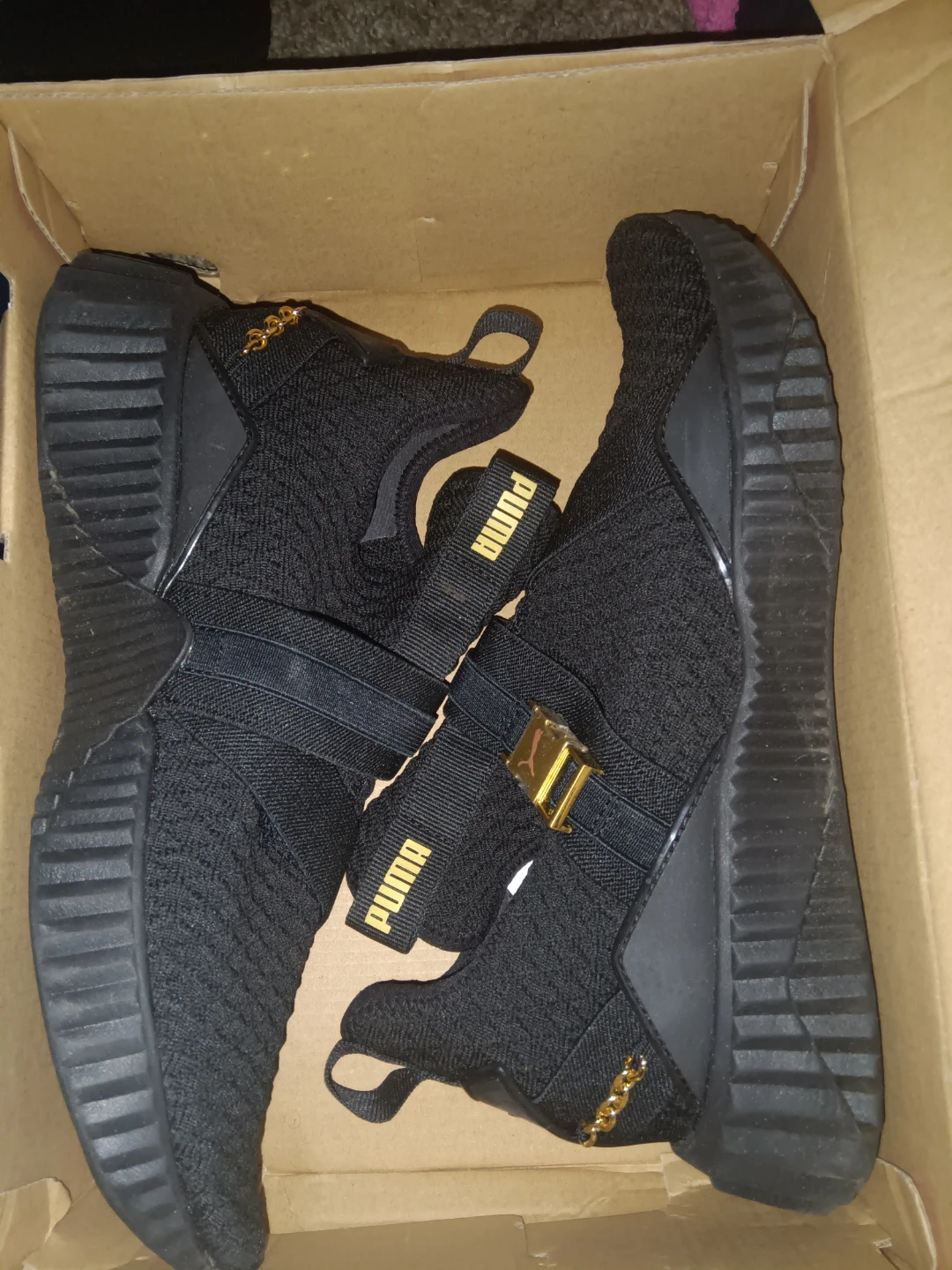 Puma Defy Mid Wn's Women's Sneakers Black/Gold Size 7.5 - photo 4