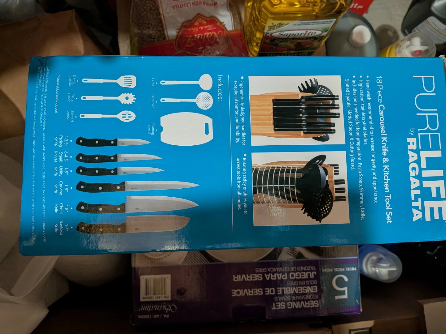 Purelife by Ragalta 18 Piece Carousel Knife & Kitchen Tool Set - photo 4