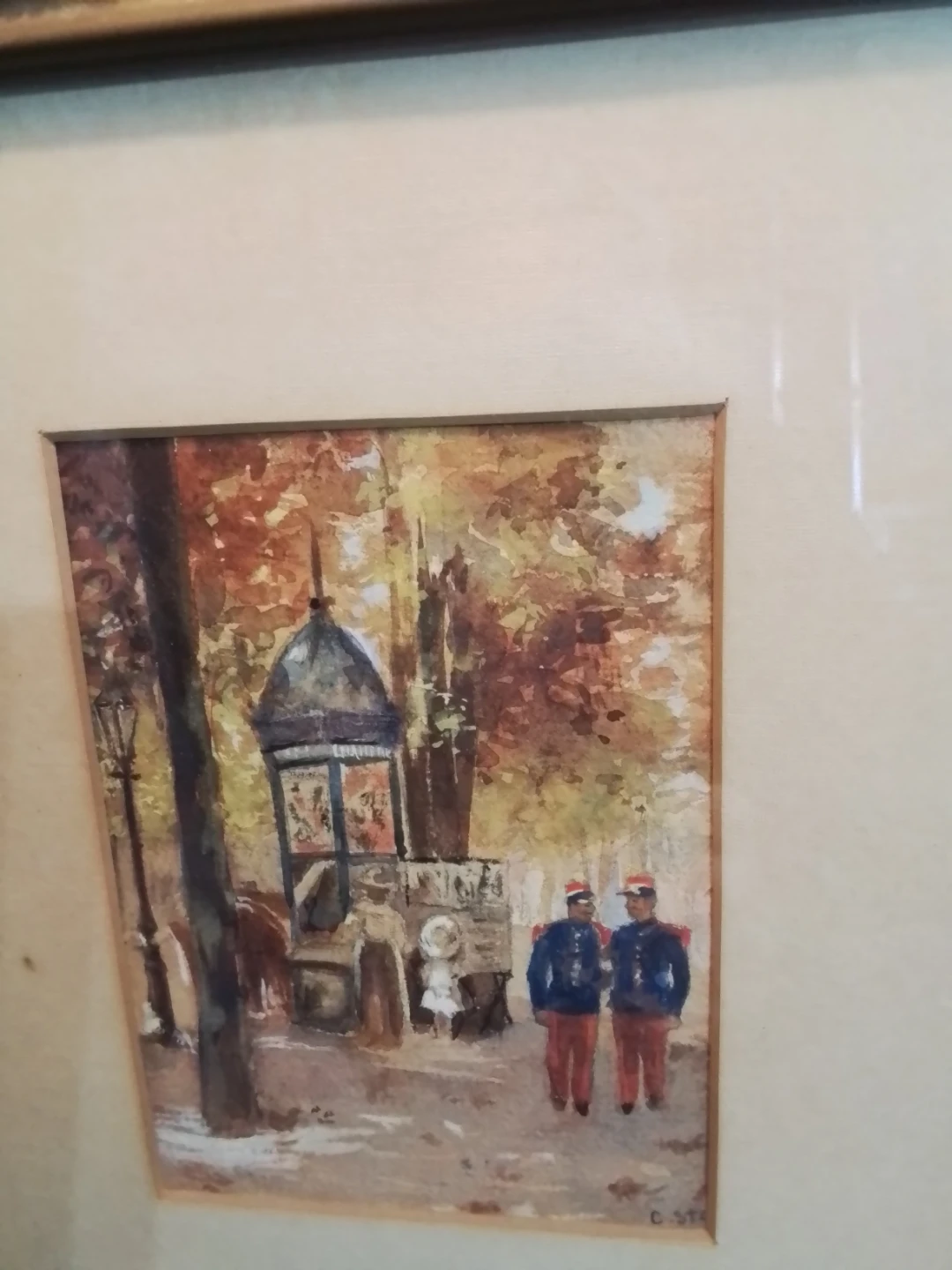 Charlote Clements Gendarmes Bois De Boulange Petite Watercolor - photo 2