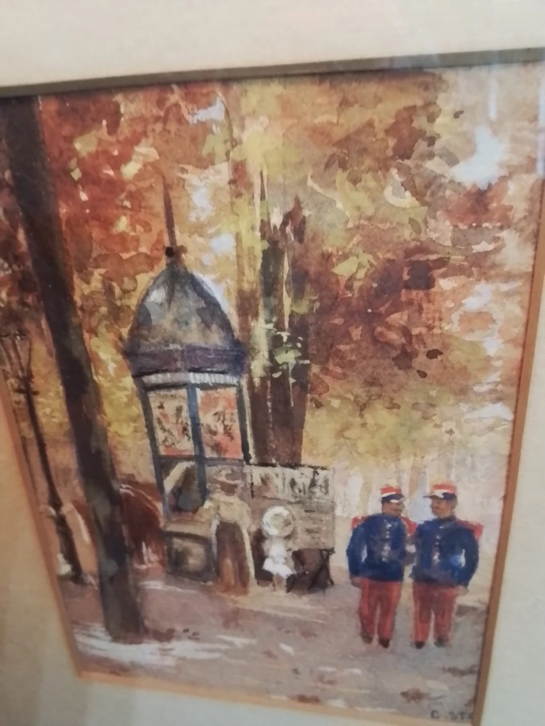 Charlote Clements Gendarmes Bois De Boulange Petite Watercolor - photo 4