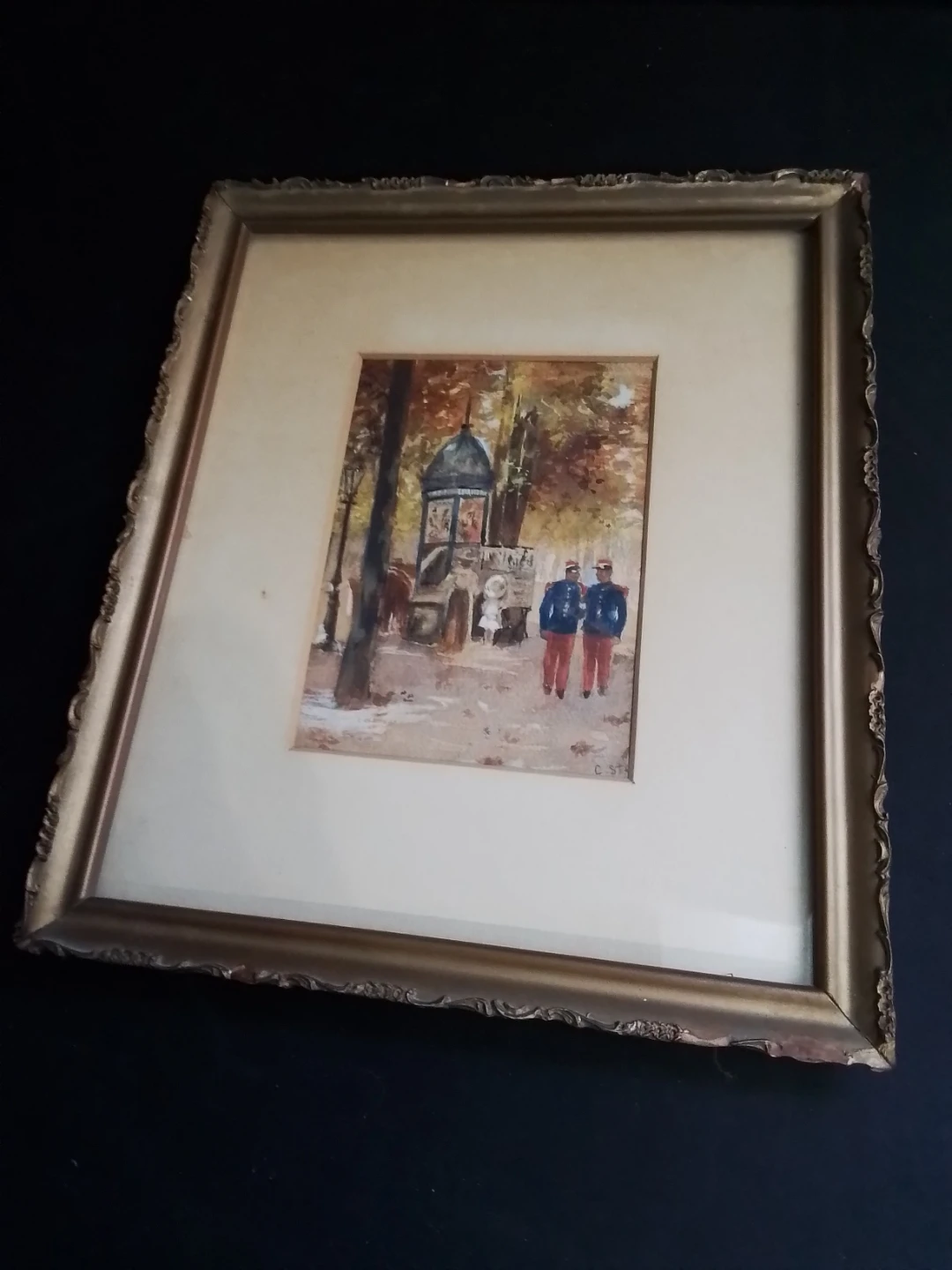 Charlote Clements Gendarmes Bois De Boulange Petite Watercolor - photo 5