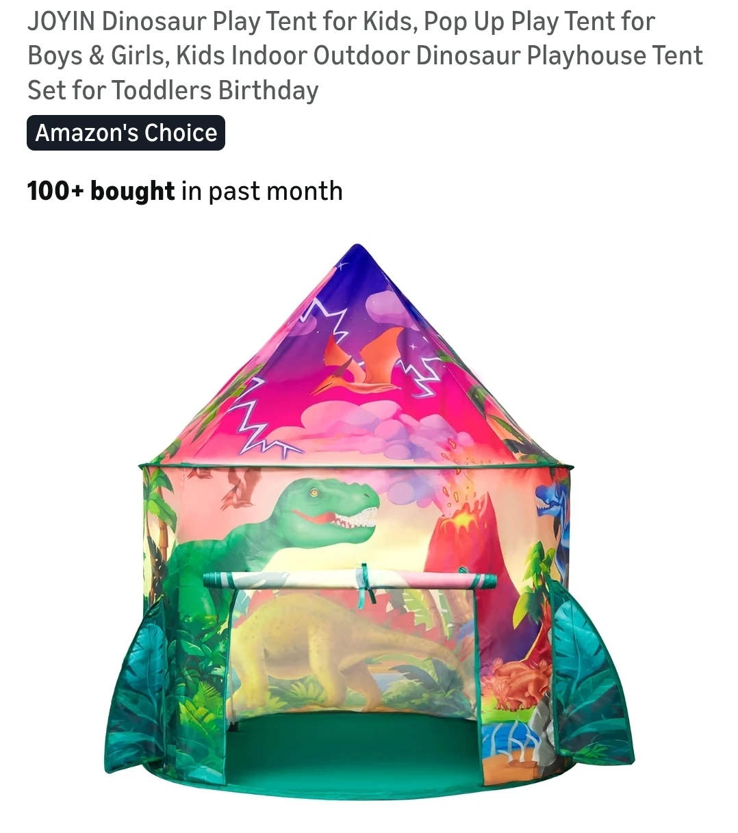 JOYIN Dinosaur Play Tent - photo 3