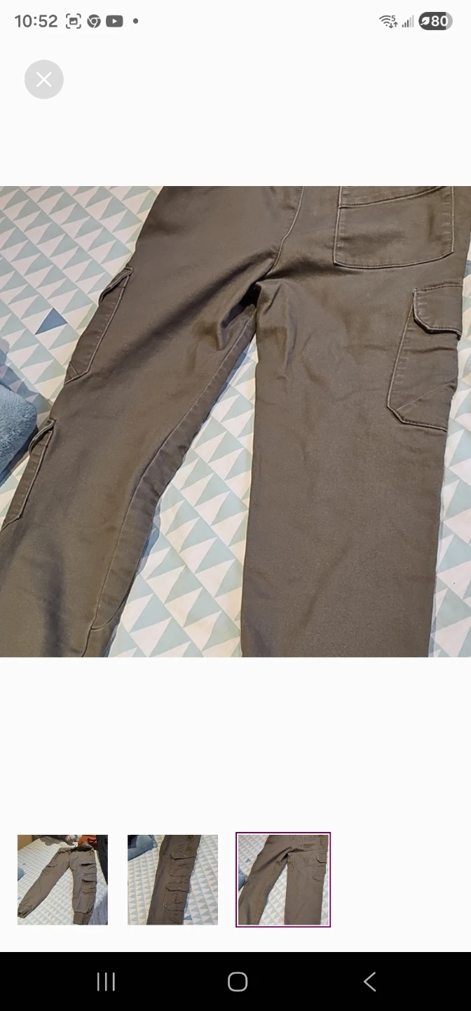 Kid's Olive Cargo Jogger Pants