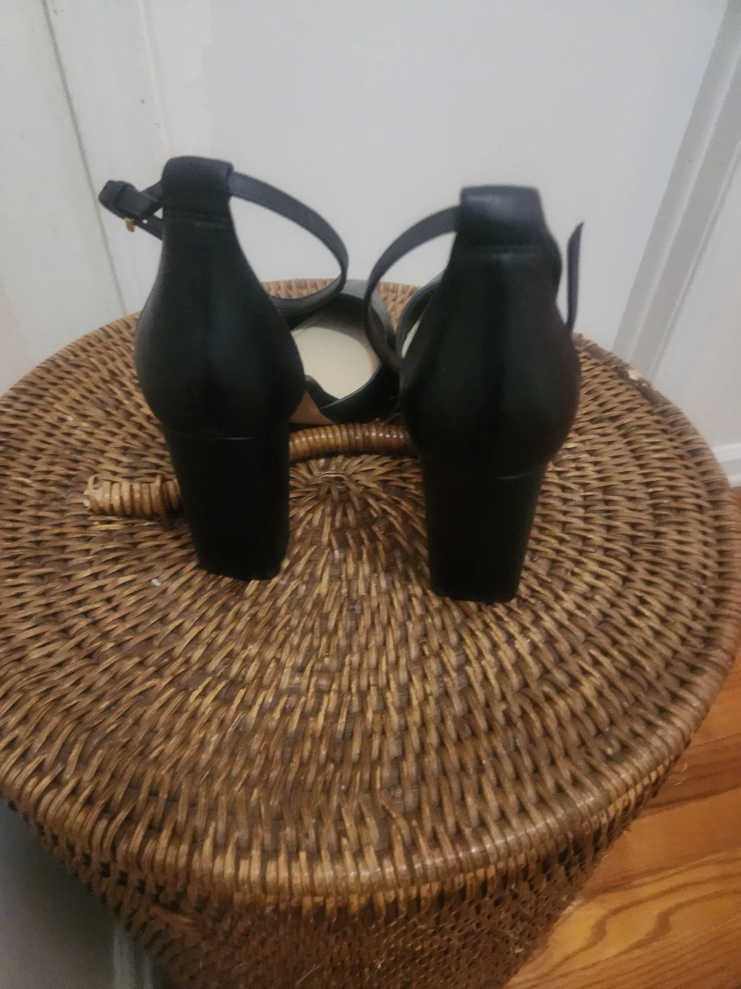 ALDO Black Ankle Strap Block Heels