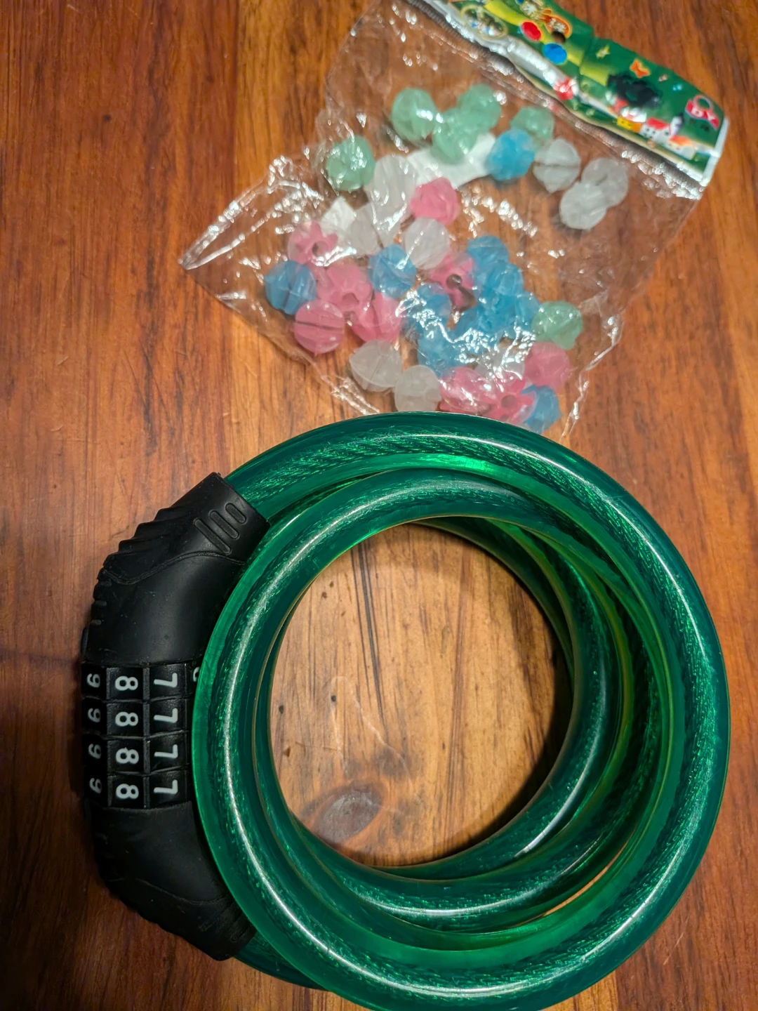 Green Combination Lock with Spoke Beads - photo 2
