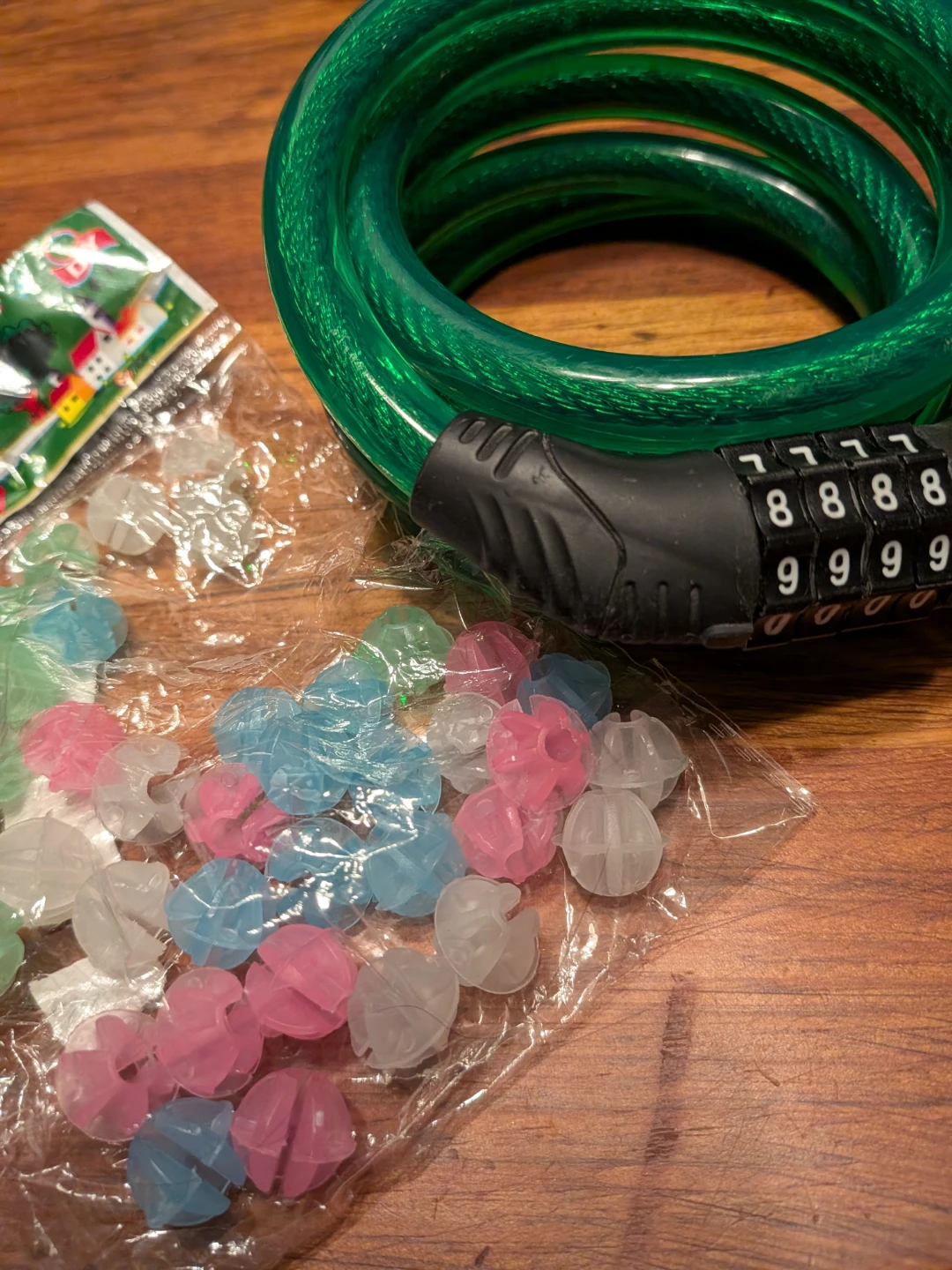 Green Combination Lock with Spoke Beads - photo 3