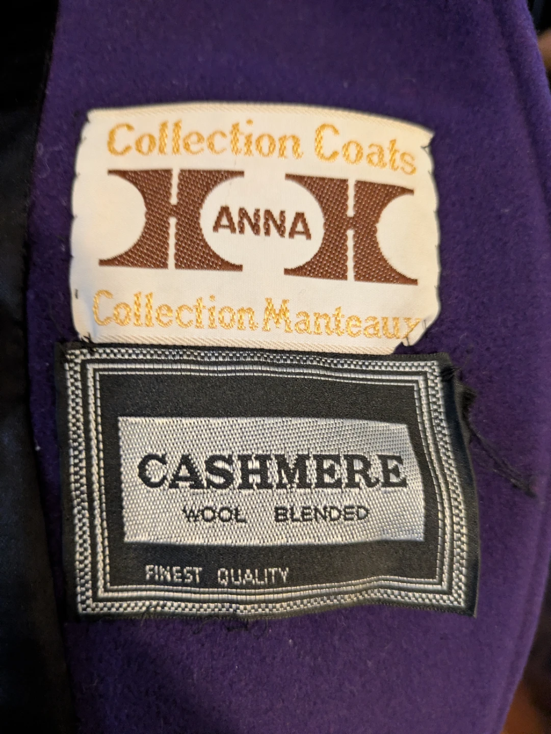 ANNA Collection Coats Purple Cashmere Wool Blend Coat - photo 5