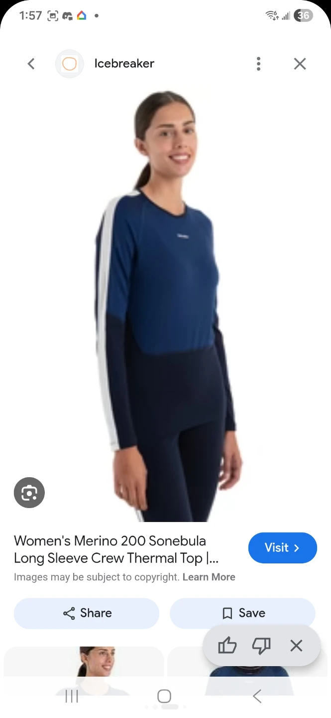 Icebreaker 200 merino Wool Long Sleeve thermal top - photo 2