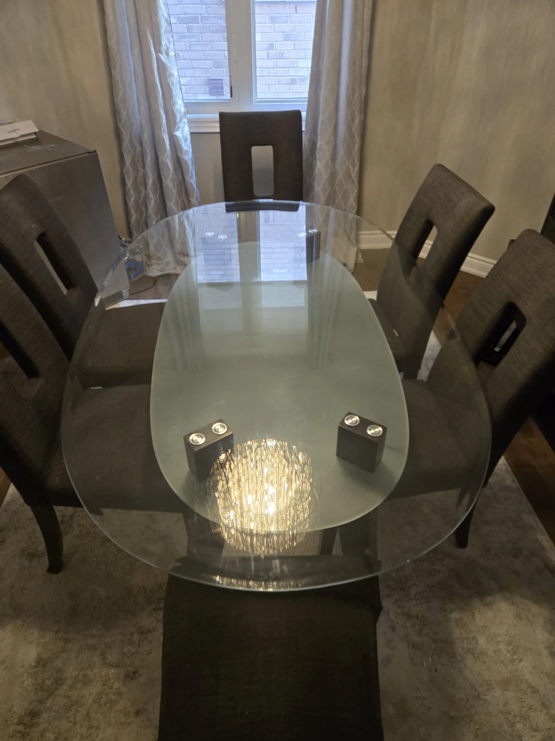 Glass Dining Table with 6 Chairs - photo 3