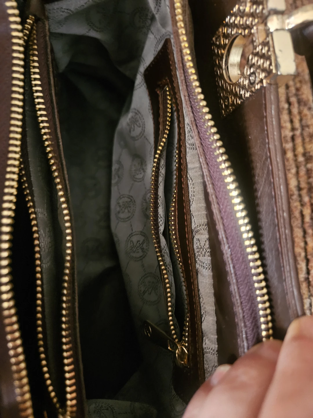 Michael Kors Monogram Satchel Handbag - photo 5