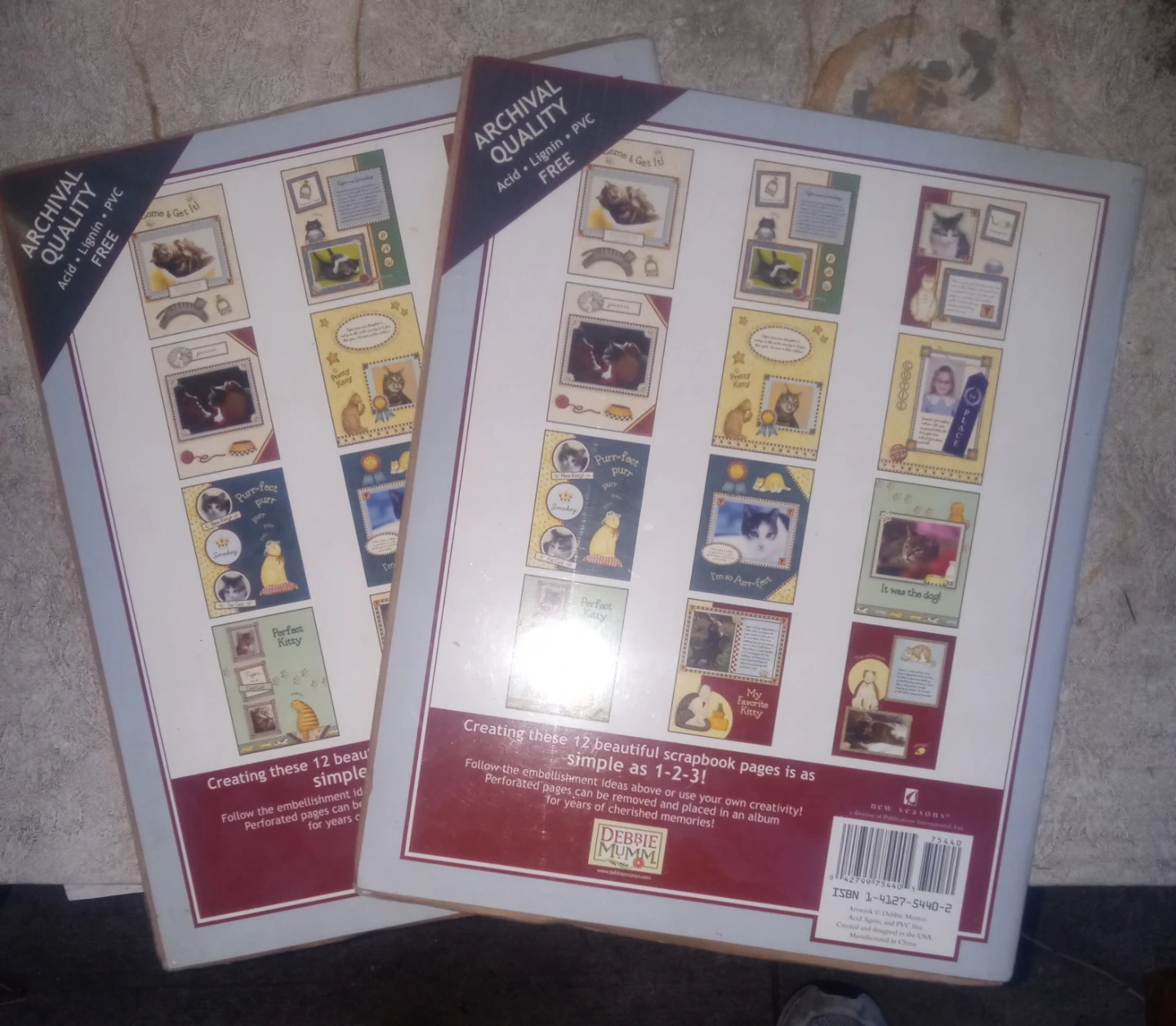 Scrapbooking Kit lot of 2 Cat Theme - Paper Boutique