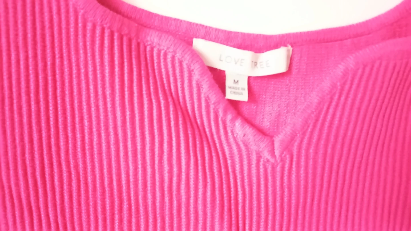 Love Tree Ribbed Tank Dress - Hot Pink - Size M - photo 4