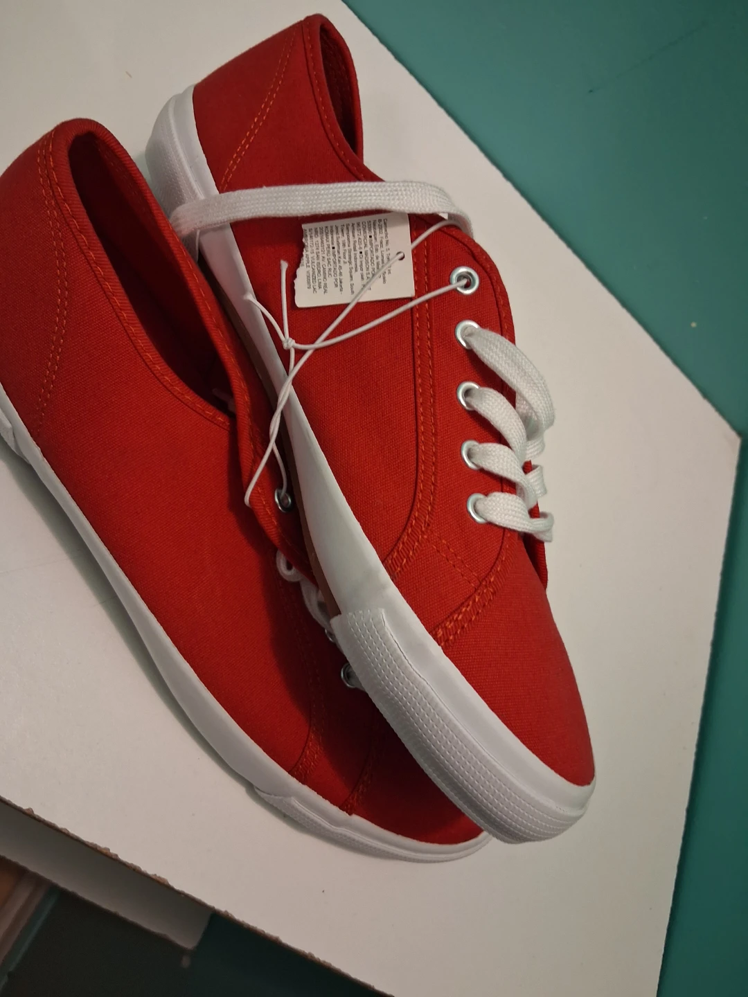red Old Navy canvas sneakers