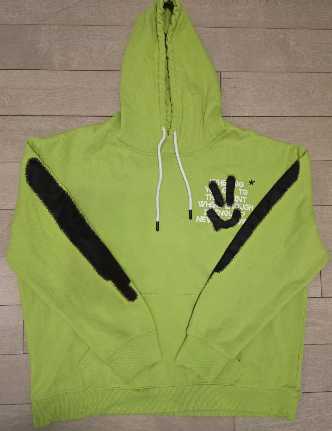 Urban Heritage Neon Lime Graphic Hoodie - Size XL