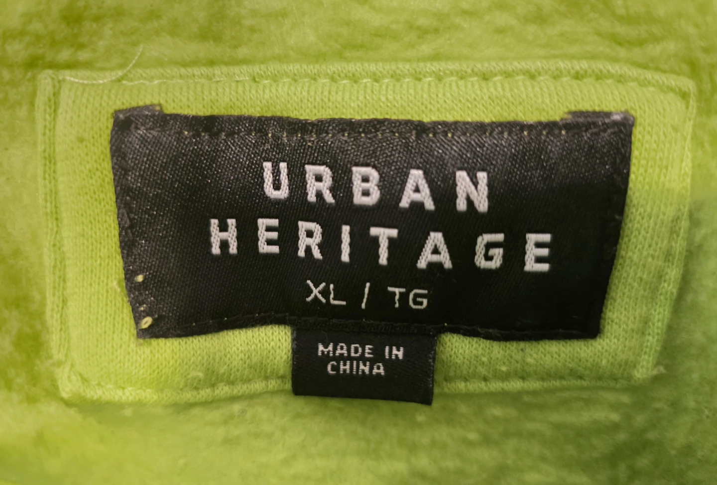 Urban Heritage Neon Lime Graphic Hoodie - Size XL - photo 3