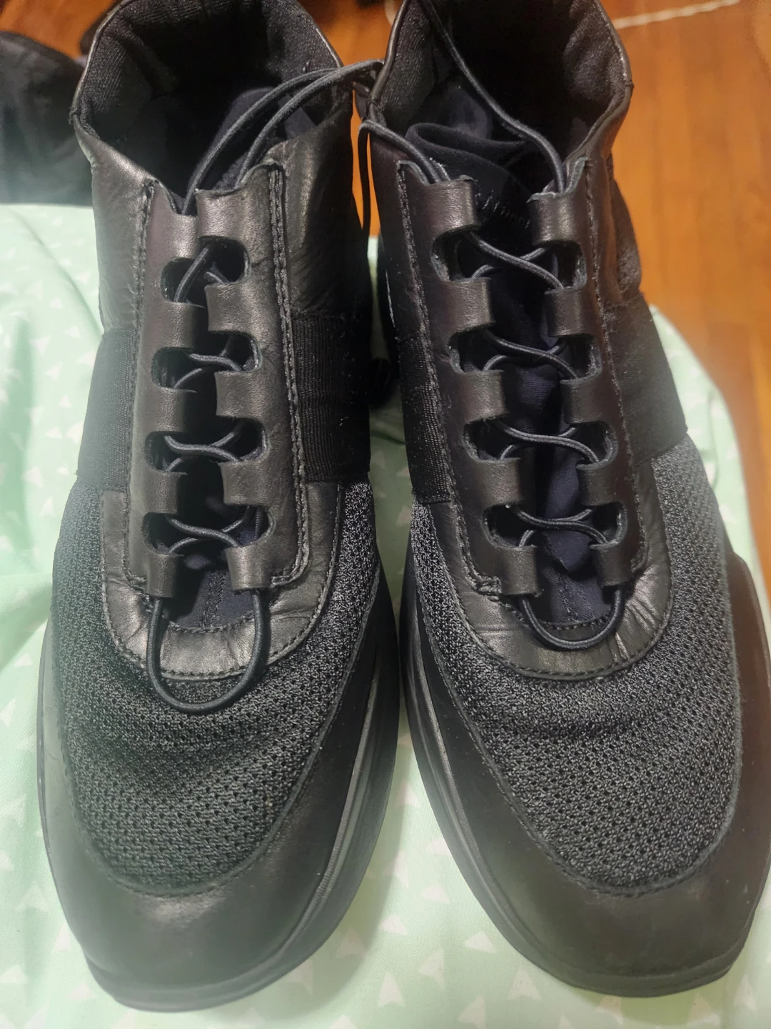 Vagabond Shoemakers Black Leather & Mesh Sneakers
