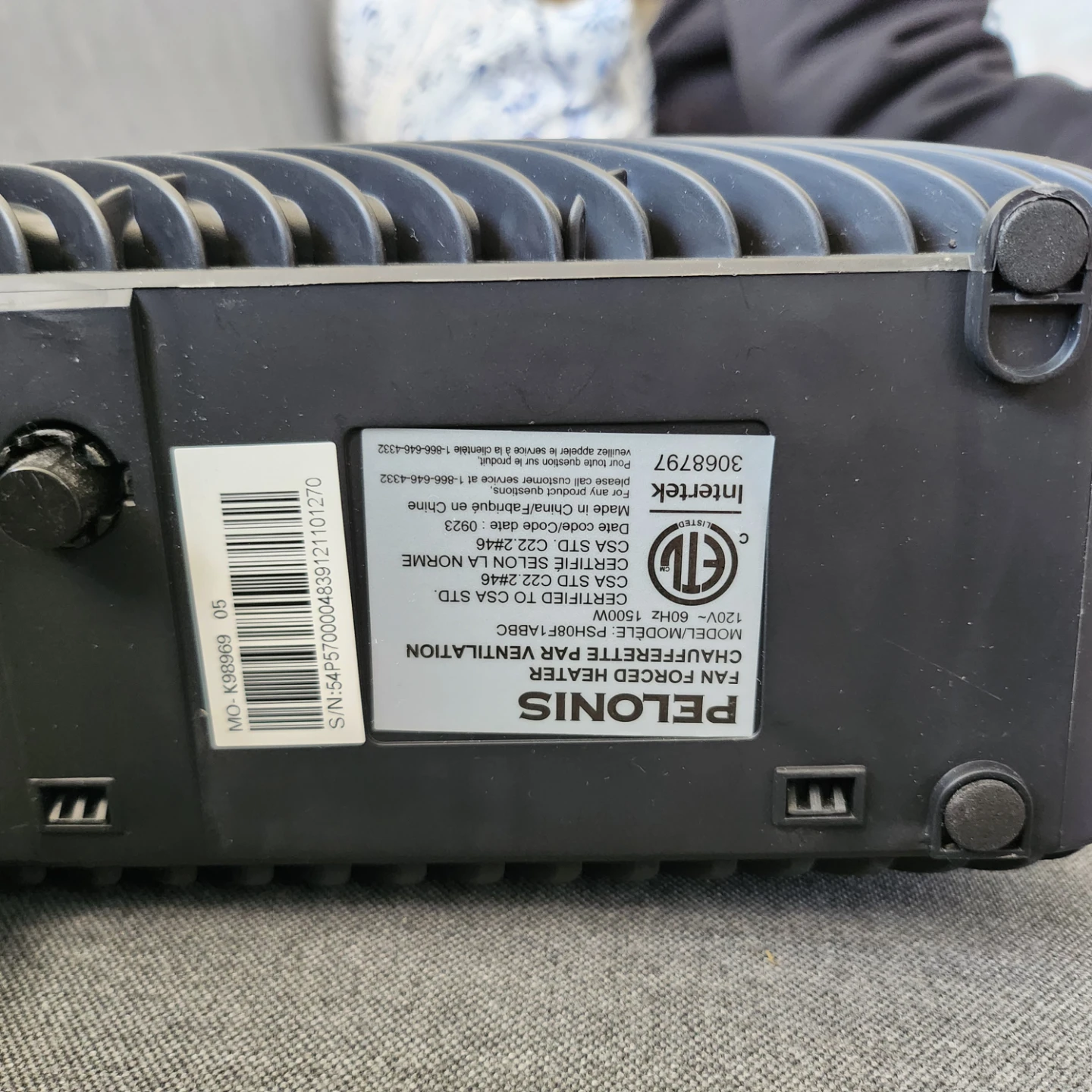 Pelonis Fan Forced Heater - photo 3