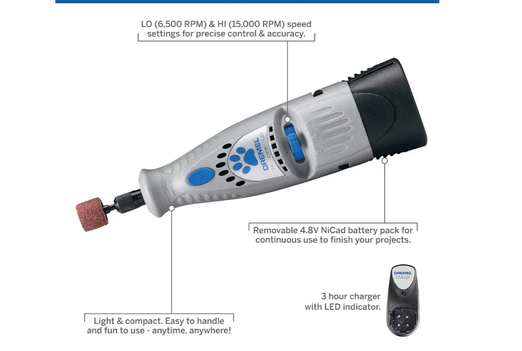 Dremel Cordless Pet Nail Grooming Tool - photo 3