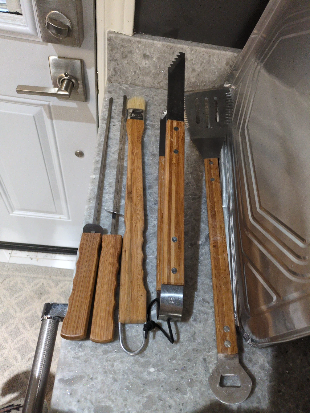 BBQ Grilling Tool Set with Spatula, Knife, Basting Brush - photo 2