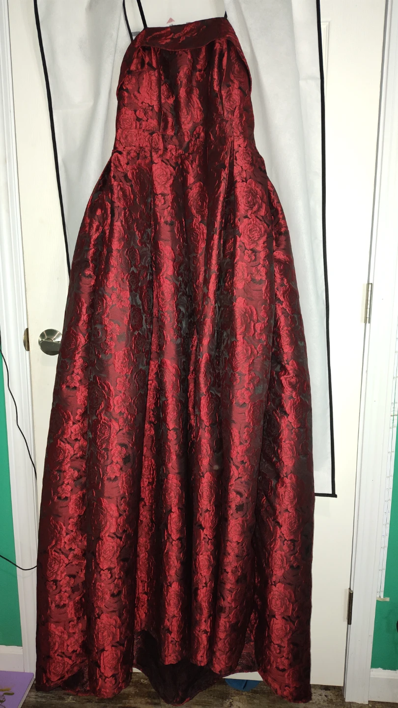 Strapless Jacquard Floral Ball Gown from le château