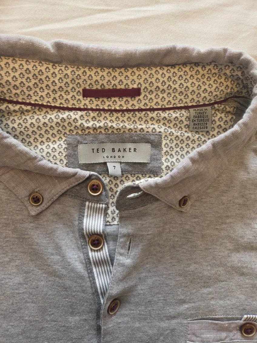 Ted Baker London Grey Polo Shirt - Size 7