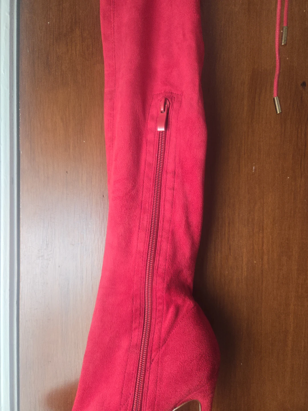 Red Suede  Over-the-Knee Stiletto Boots - photo 4