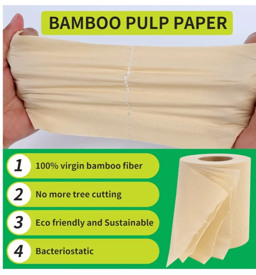 TIOLET PAPER ▪︎ Natural Bamboo  ❤️🥕🥕🥕 & 🌳🌳🌳 - photo 3