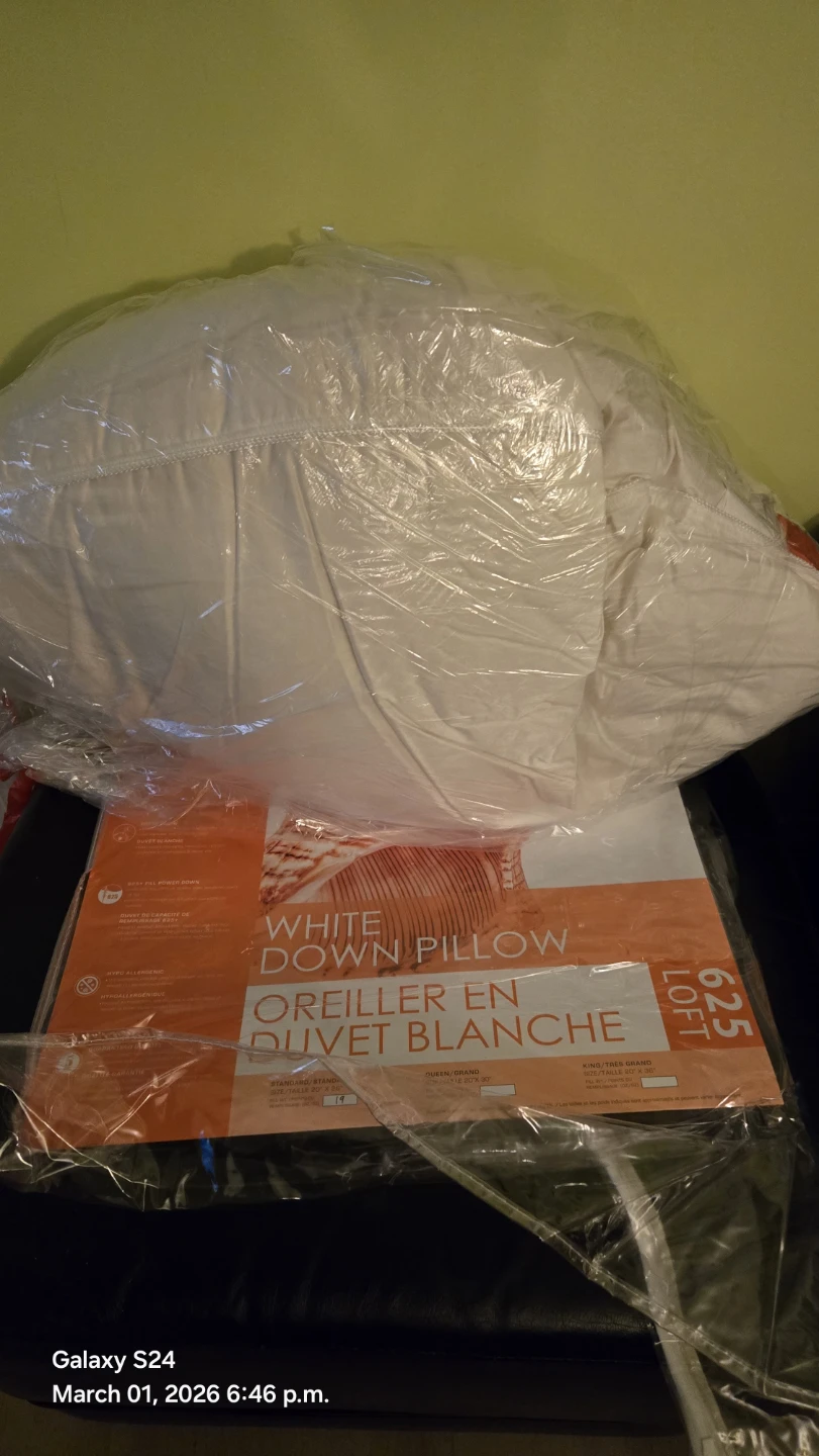 White Down Pillow - Queen/Grand