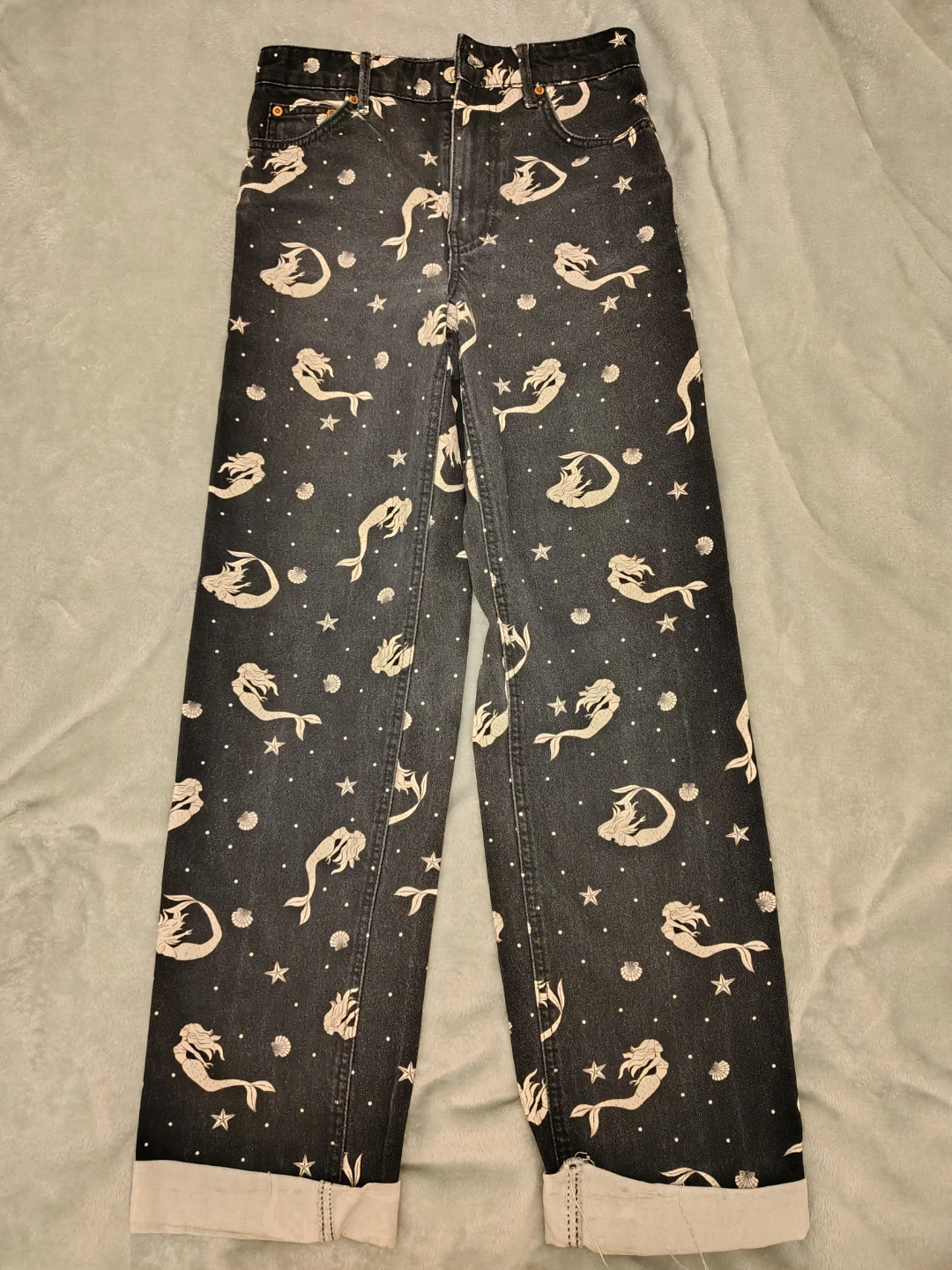 ZARA Mermaid Print Jeans