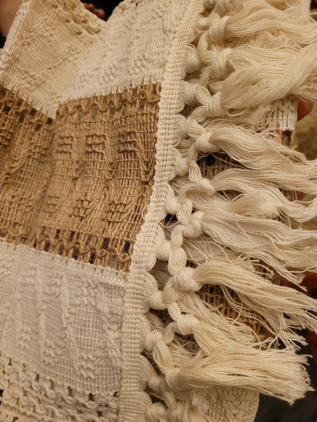 BRAND NEW - Woven Table Runner with Fringe - photo 3