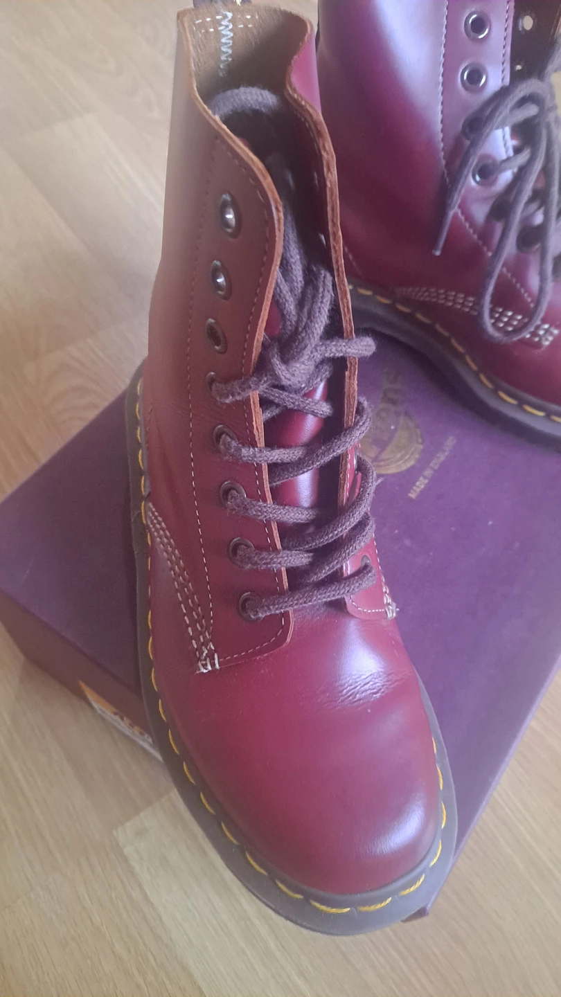 Made in England  Dr. Martens Red Leather 1460 Ankle Boots - photo 3