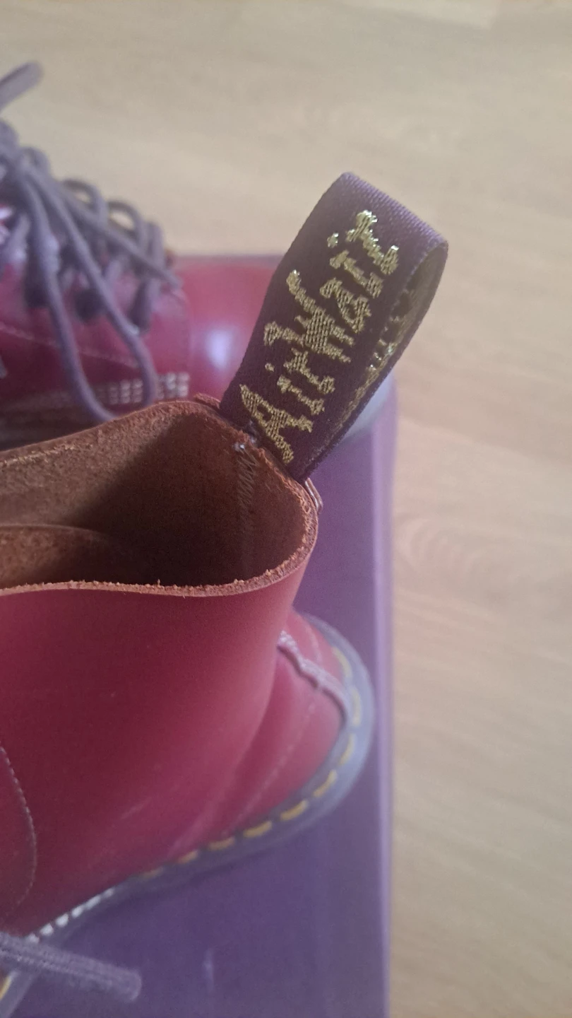 Made in England  Dr. Martens Red Leather 1460 Ankle Boots - photo 4