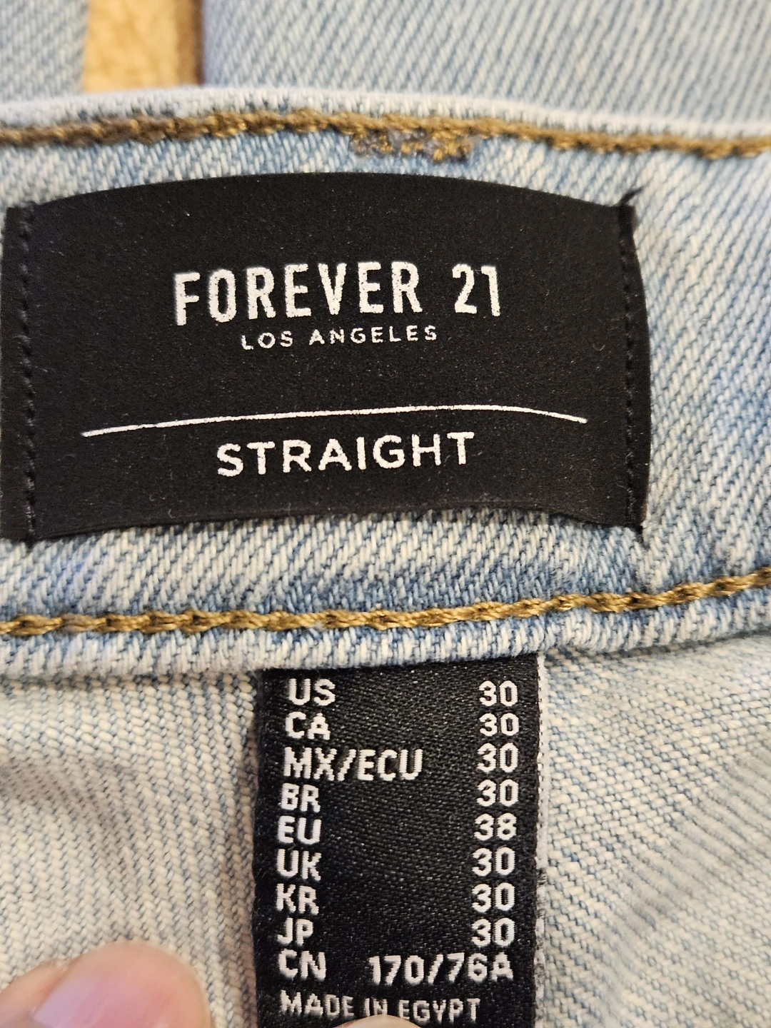 Forever 21 Straight Leg Jeans - Light Wash - Size 30 - photo 2