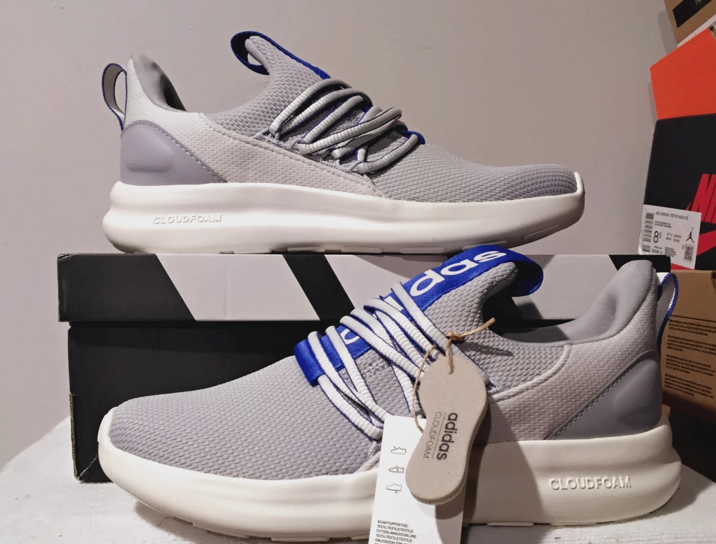 Adidas Lite Racer Adapt. Men's Running Shoes Gray Blue - photo 2