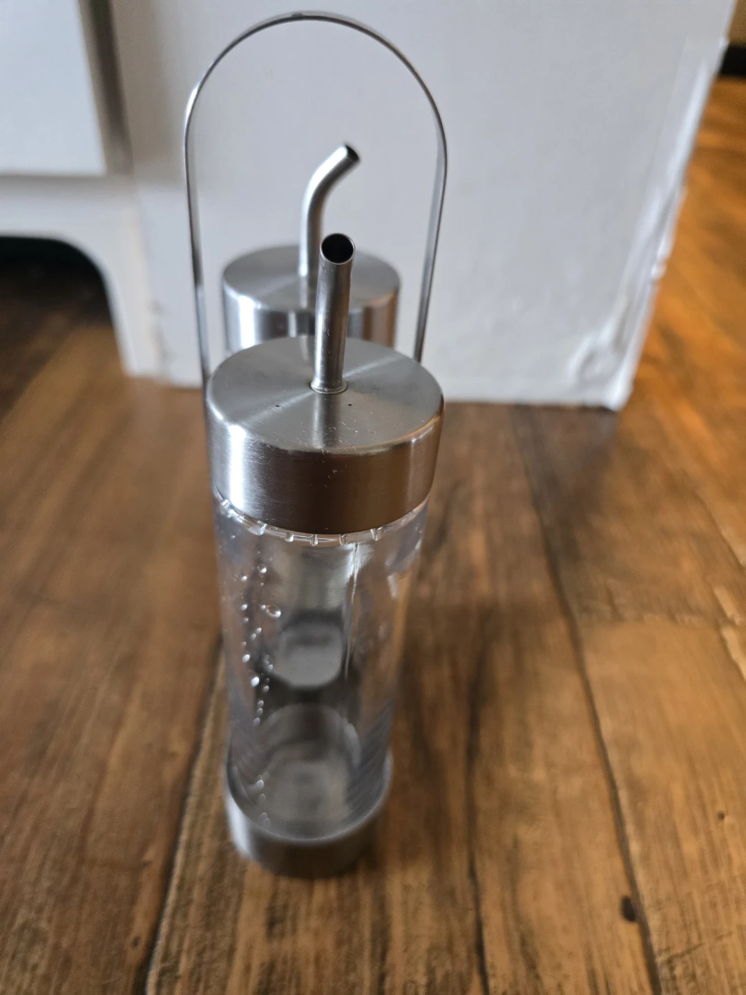 IKEA Oil and Vinegar Set 2 Glass Bottles with Stand - photo 2
