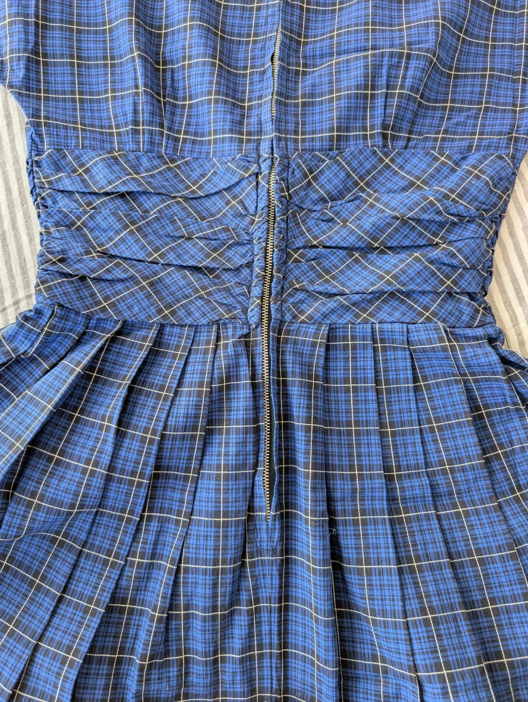 Blue plaid midi dress - photo 3