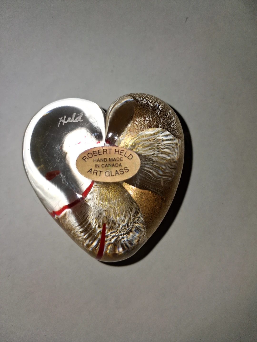 Robert Held Art Glass Heart Paperweight - photo 3