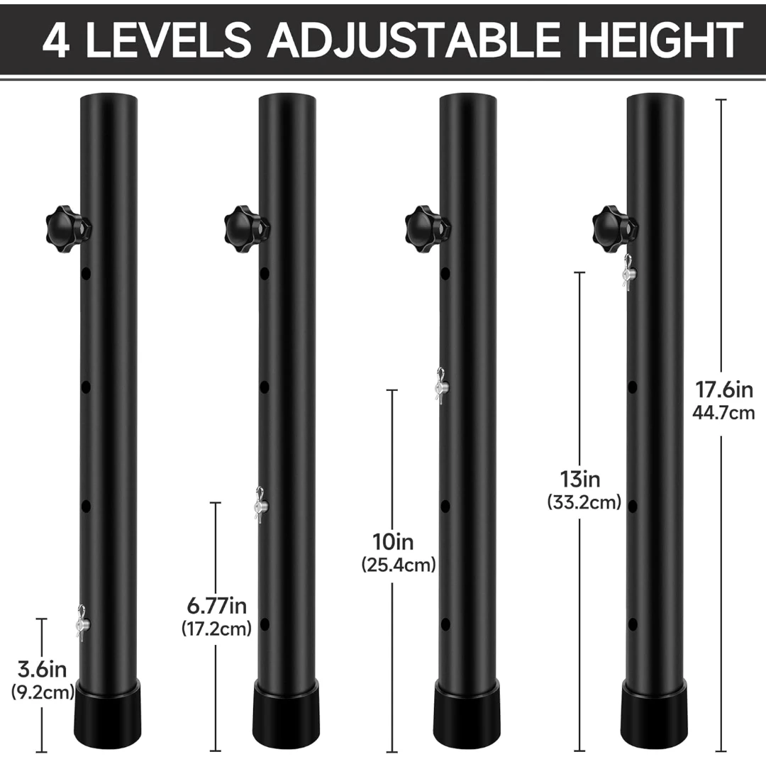 Folding Table Leg Extenders - 4 Levels Adjustable Height - photo 2