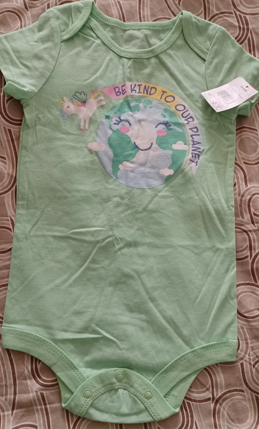 Onesie "Be Kind To Our Planet" Unicorn Earth Graphic