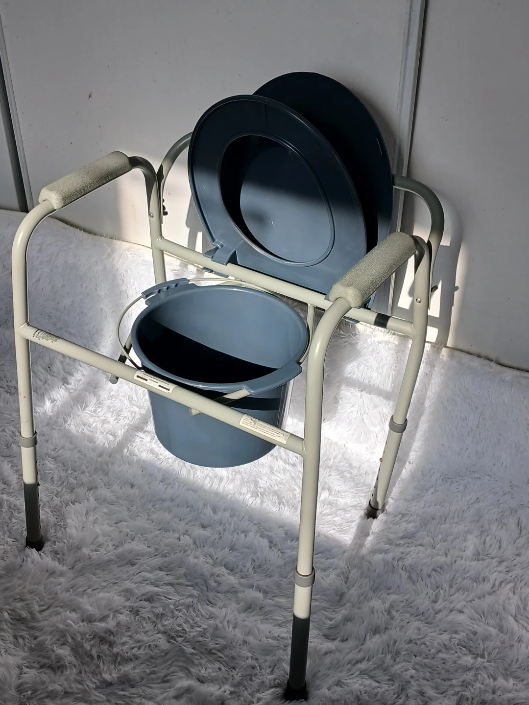 Adjustable Commode Chair with Bucket - photo 2