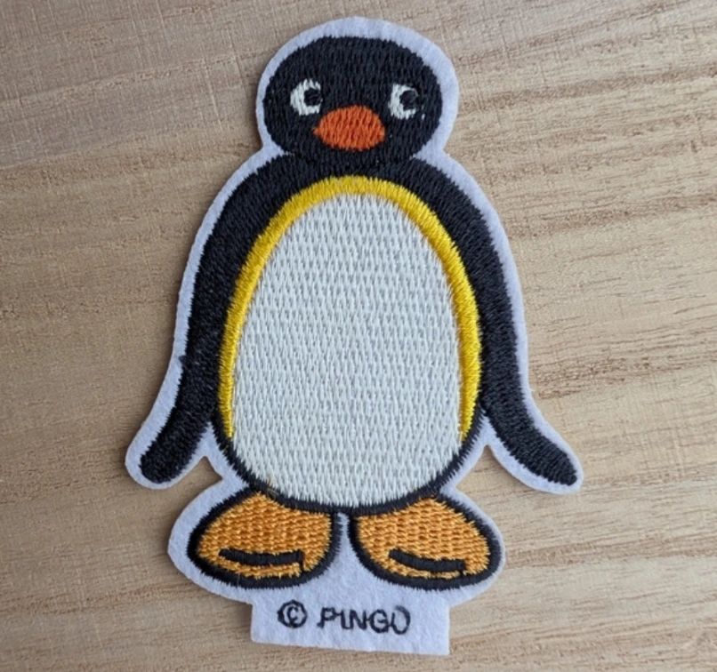 Pingu Embroidered Patch with Skis $8 each