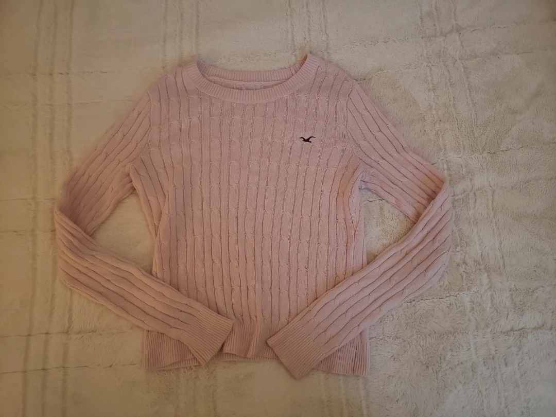 Hollister Pink Cable Knit Sweater