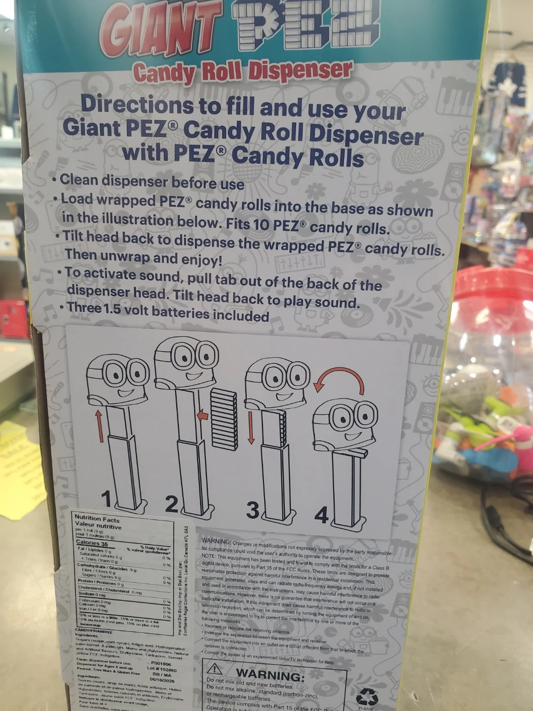 Giant PEZ Candy Roll Dispenser - Minion - photo 2