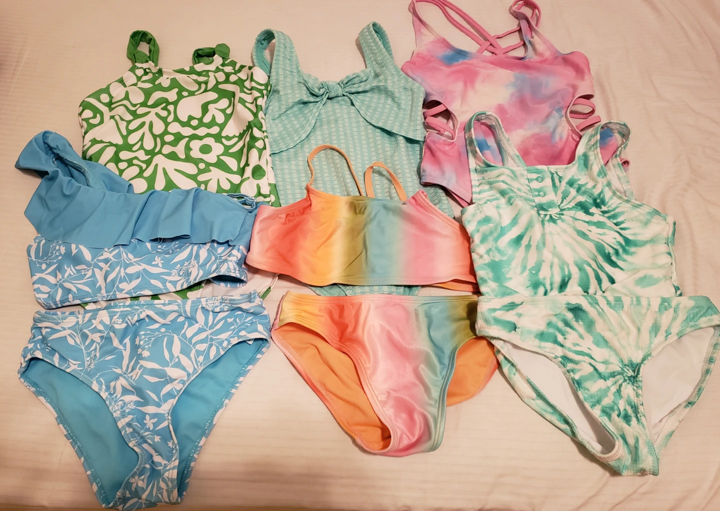 Lot Girls' Swimsuits .for 7 to 8 years old