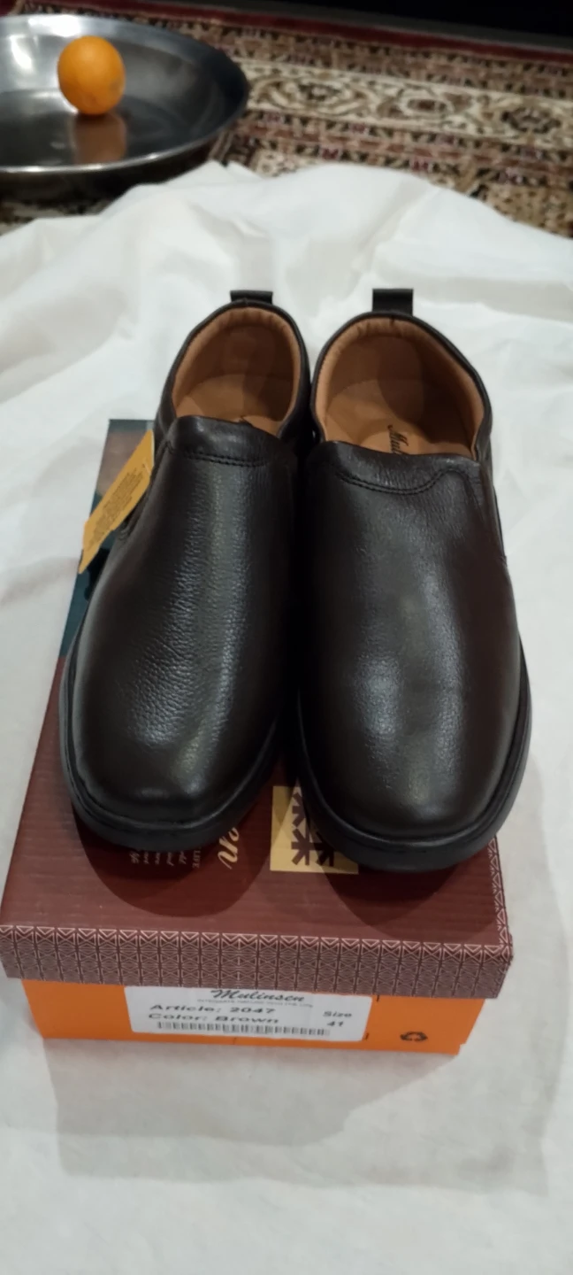 Brown Leather Slip-On Shoes