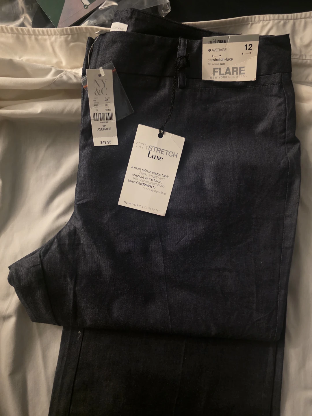 New York & Company City Stretch Luxe Flare Pants Size 12 - photo 4