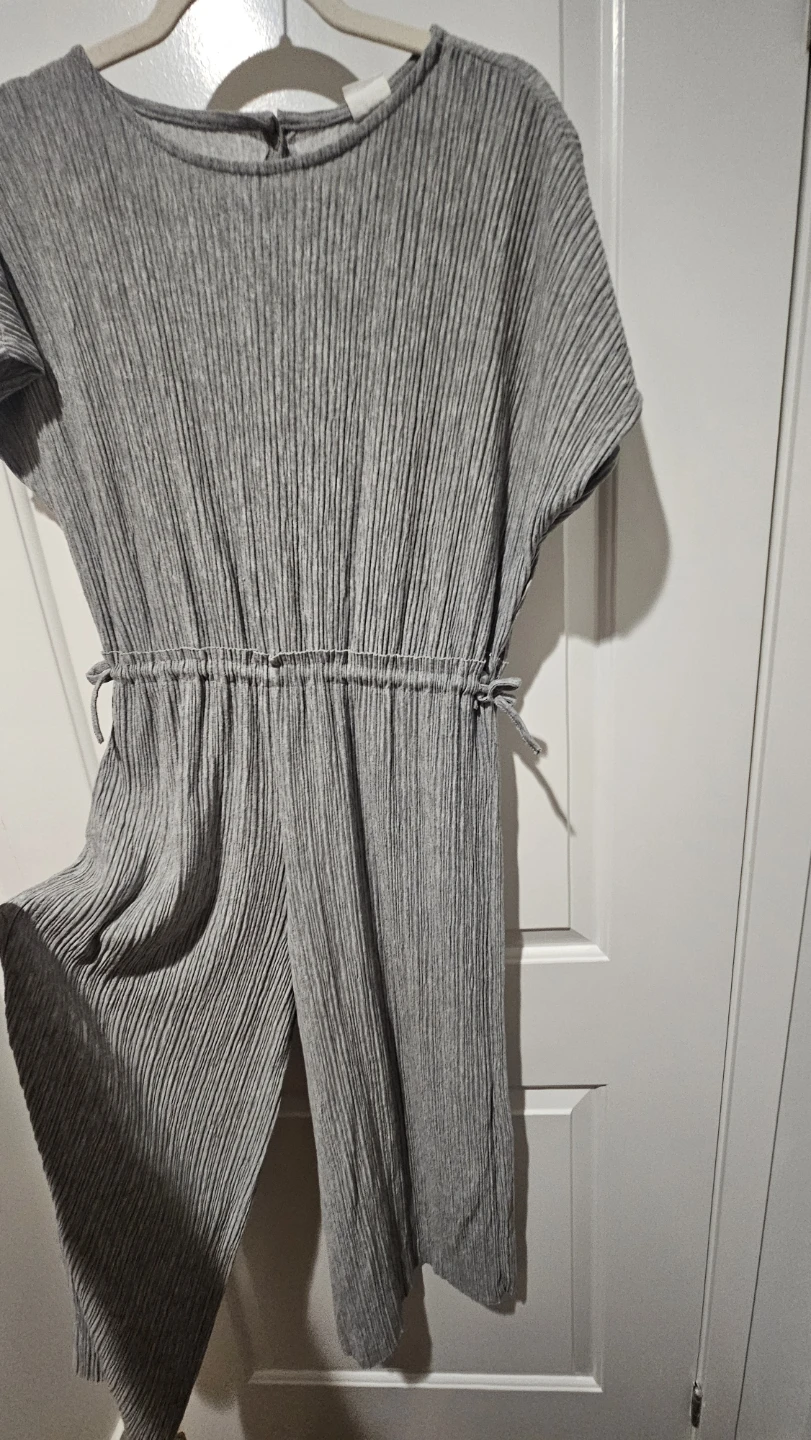 Grey Pleated Jumpsuit, Size 10 (Medium to Large) - photo 3