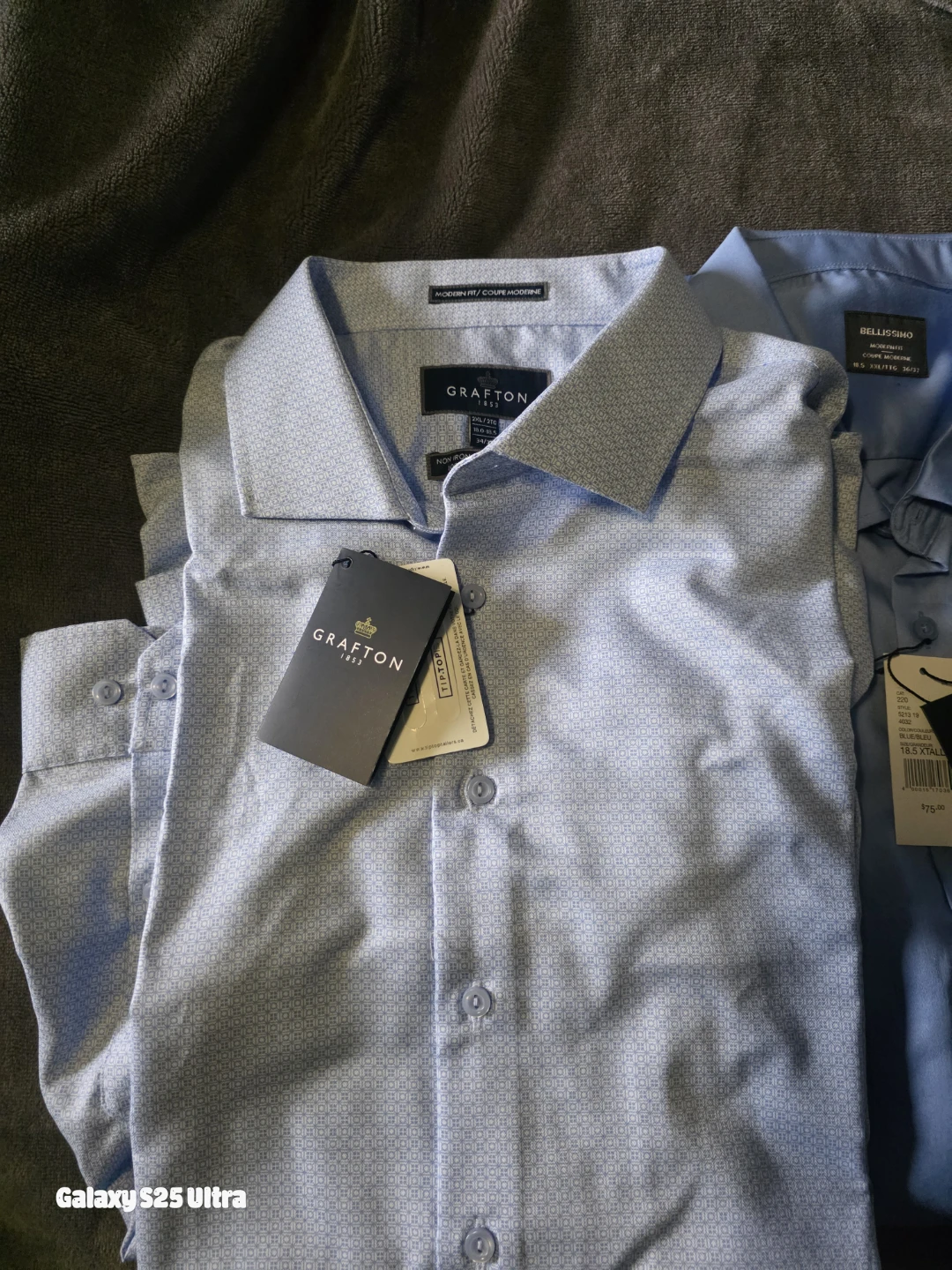 Grafton Men's Light Blue Dress Shirt - Size 18/18.5 34/35 - photo 2