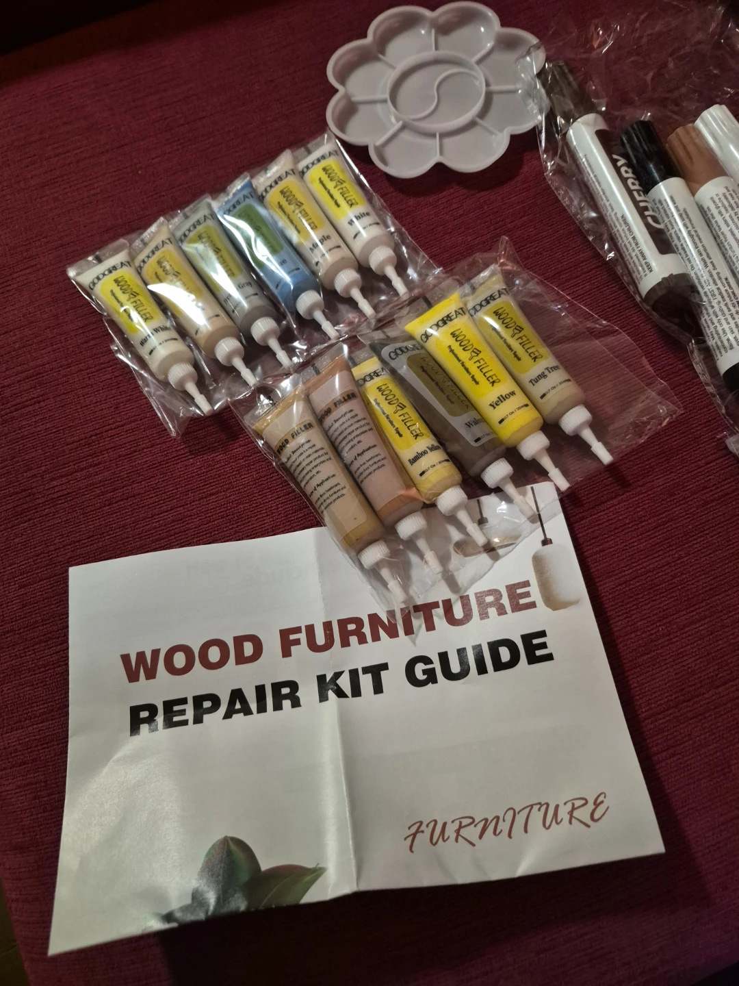 🥕Wood Furniture Repair Kit with Fillers and Markers - photo 3