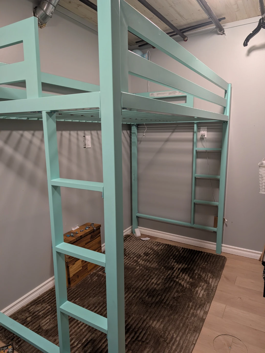 Mint Green Loft Bed Frame